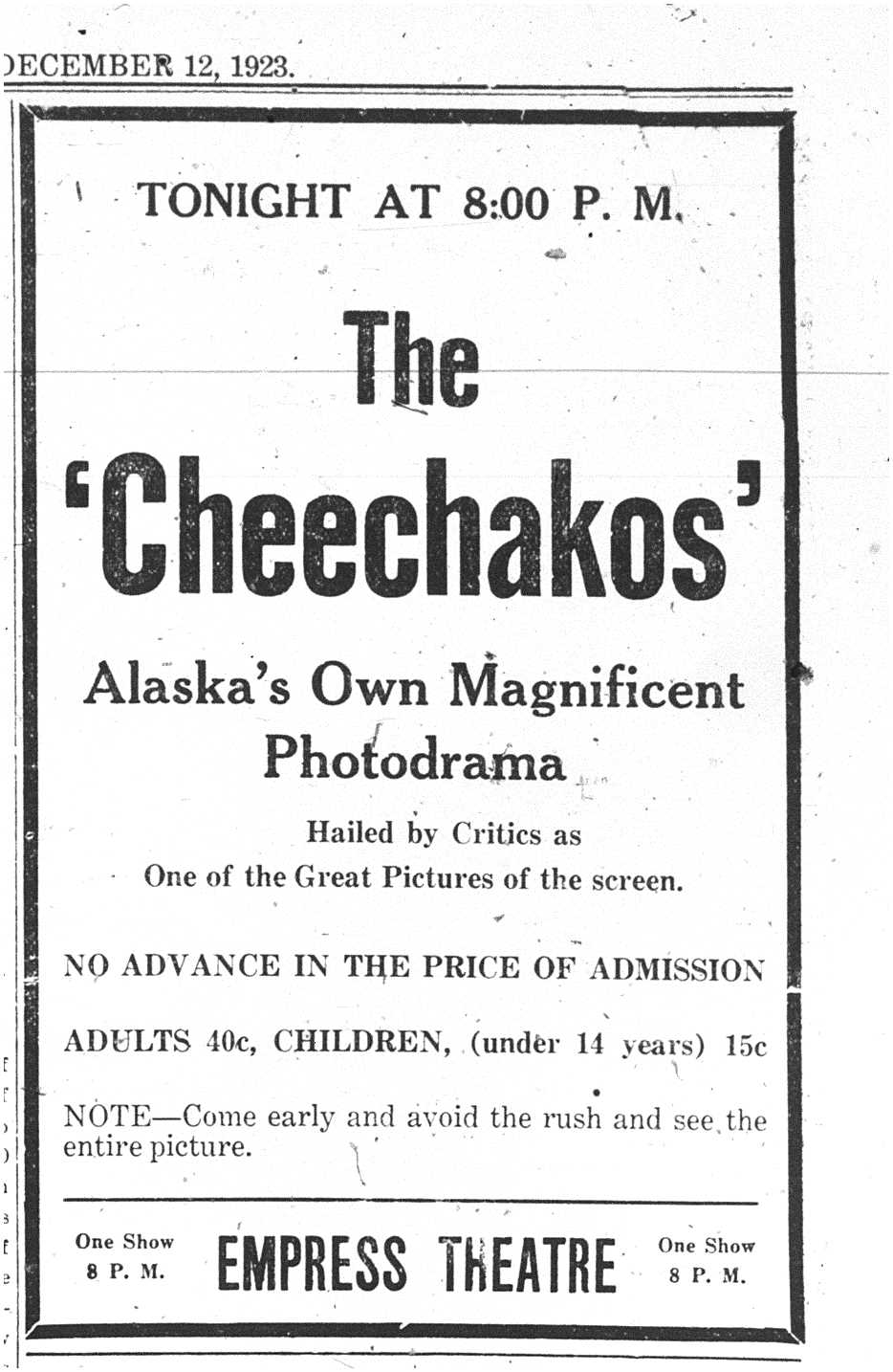 The Chechahcos Poster