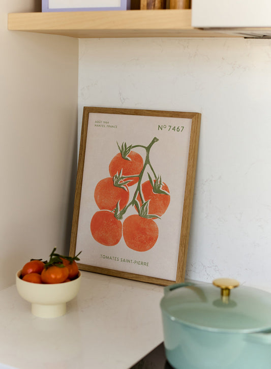 Block Print Tomatoes, Poster