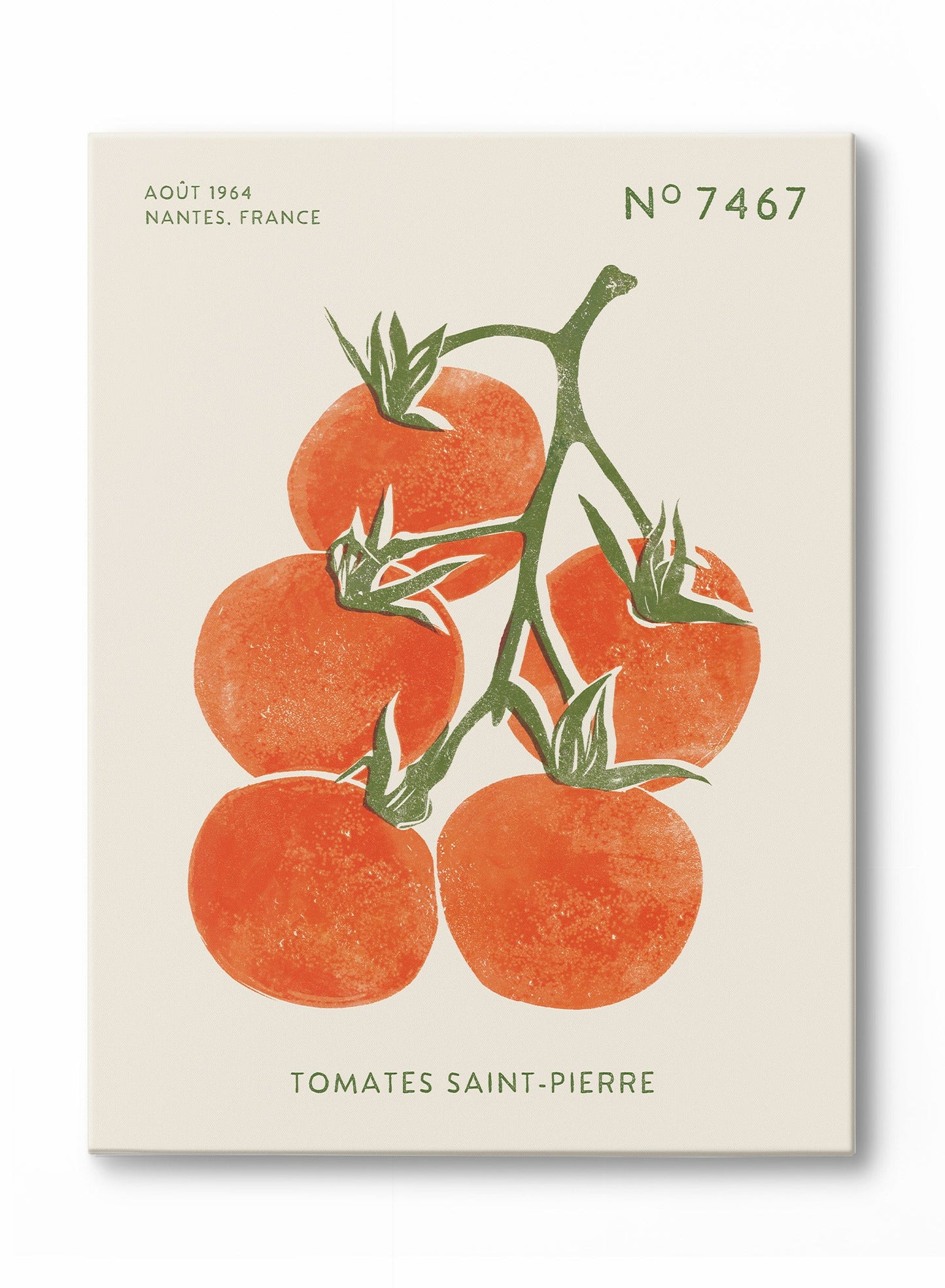 Block Print Tomatoes, Poster