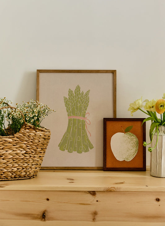 Asparagus Duotone Print, Poster